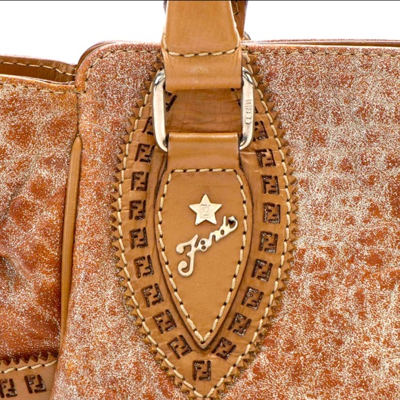 Fendi Etniko De Jour Metallic Copper Pebbled Letter Purse 101 - Picture 5 of 12